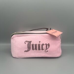 Juicy couture pink velour cosmetics bag